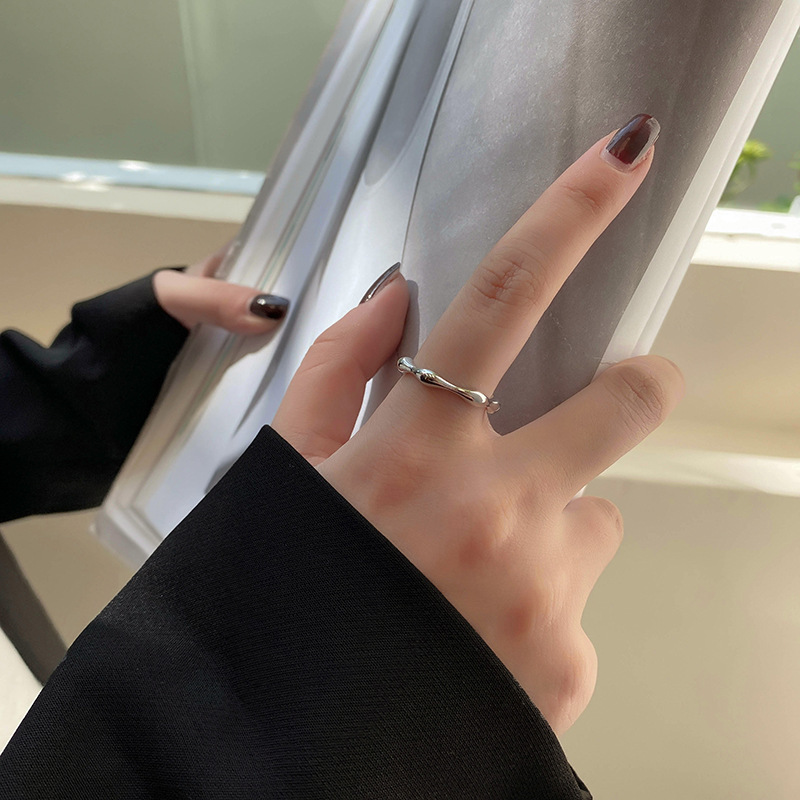 2021 new geometric irregular ring fashion Korean open ringpicture7