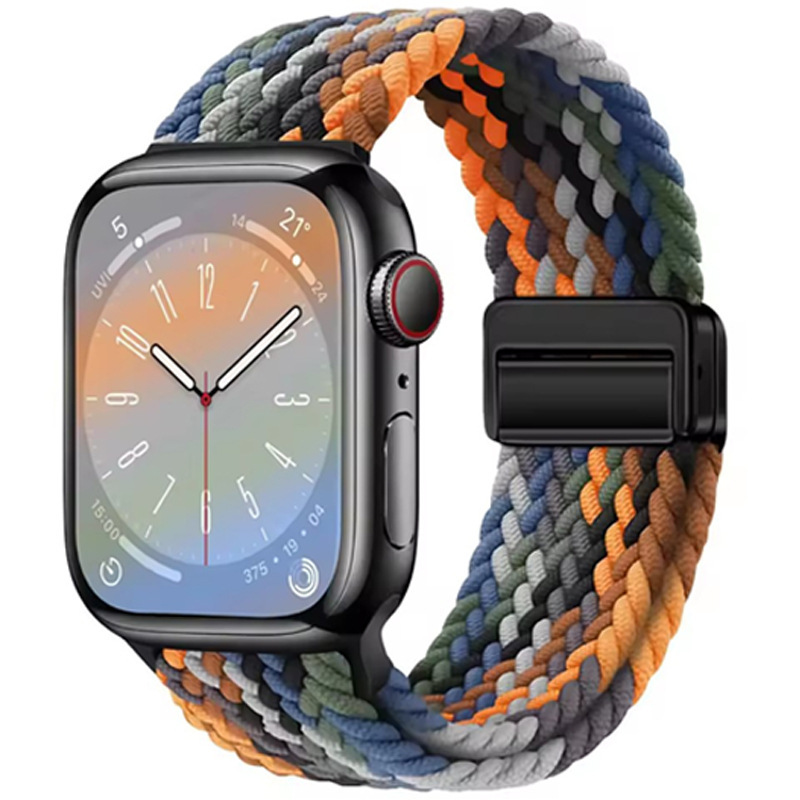 アップルの時計バンドに適した磁気ボタンナイロンタイプのapple apple全系1-9/SE/Ultra編みバンド|undefined