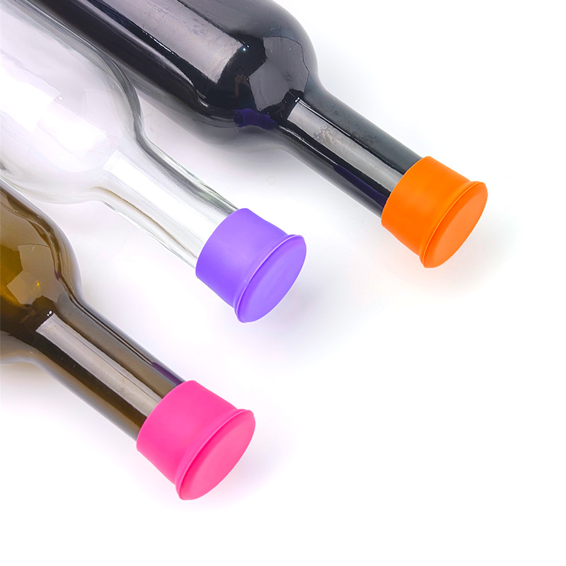 跨境 葡萄酒硅胶瓶盖瓶塞 红酒密封保鲜盖 啤酒瓶密封盖可印logo