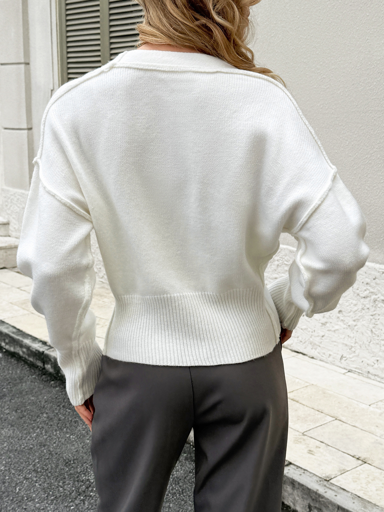 Kaikuo transfronterizo Europa y América temperamento elegante camisa de lana de alta calidad suéter ropa de mujer 2025 otoño y invierno Amazon estación independiente image 5
