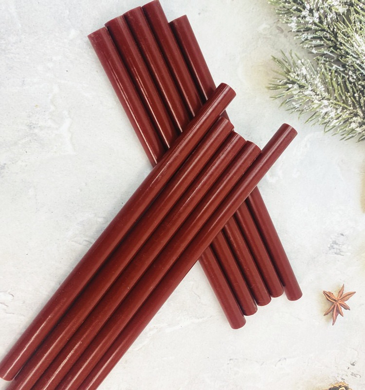 巧克力咖啡色彩色热熔胶棒7mm11mm胶条胶枪石头底座根雕厂家