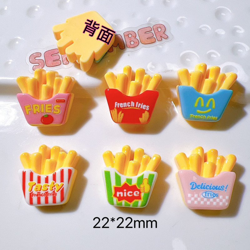 树脂饰品配件批发diy发饰奶油胶手机壳服饰手工材料蕃茄薯条|undefined