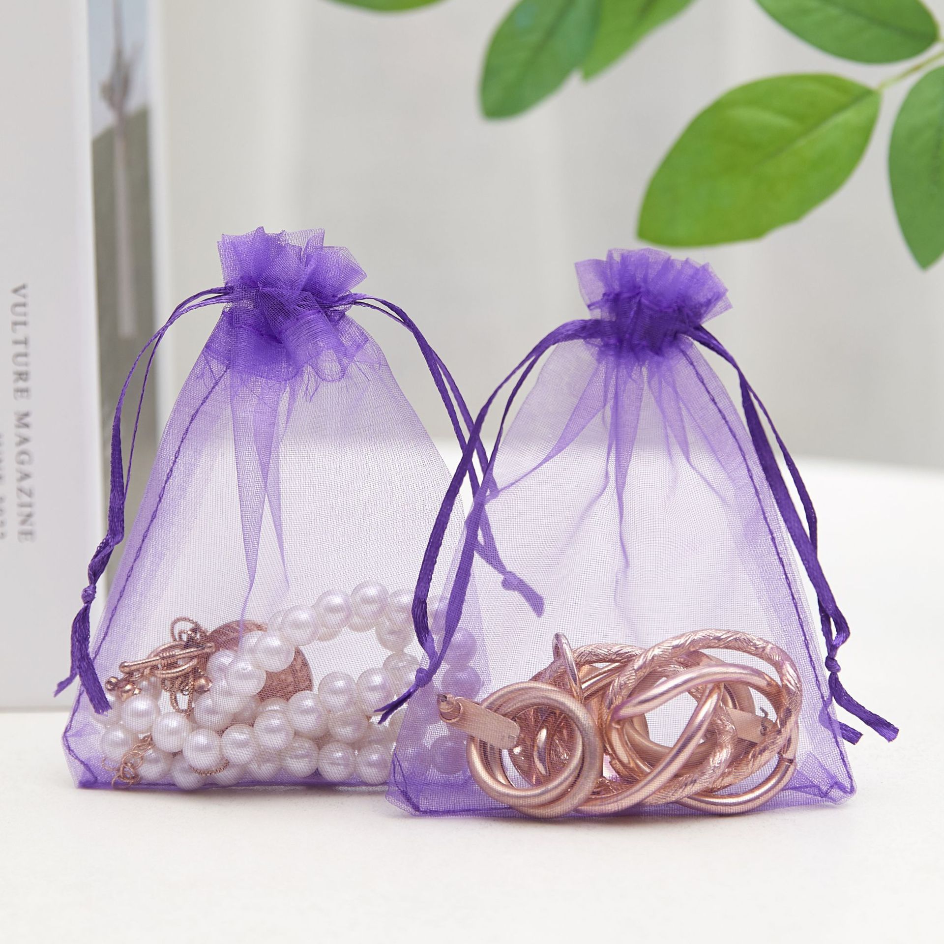 Bolsa de organza blanca al por mayor, bolsa de malla de perlas, bolsa de embalaje de regalo con boca de cordón, joyería de dulces de boda, bolsa de cordón, bolsa de almacenamiento