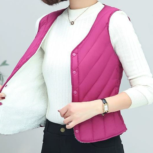Keep warm fashionable short fitted vest, increased thickness