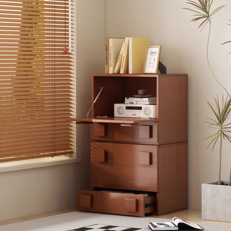 Medieval Style Module Carmen Cabinet Full Set of Spliced ​​Floor-To-Ceiling Cupboard Double-Layer Multi-Functional Storage Cabinet Living Room Tv Cabinet