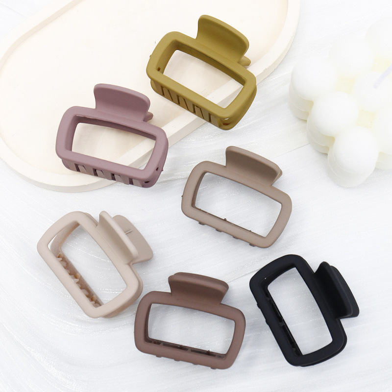 Cross-border small square grab clip Maillard color autumn and winter shark clip hairpin hair accessories high ponytail fashion hairpin wholesale