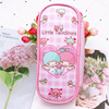 Cartoon capacious Japanese cute children's pencil case with zipper for elementary school students