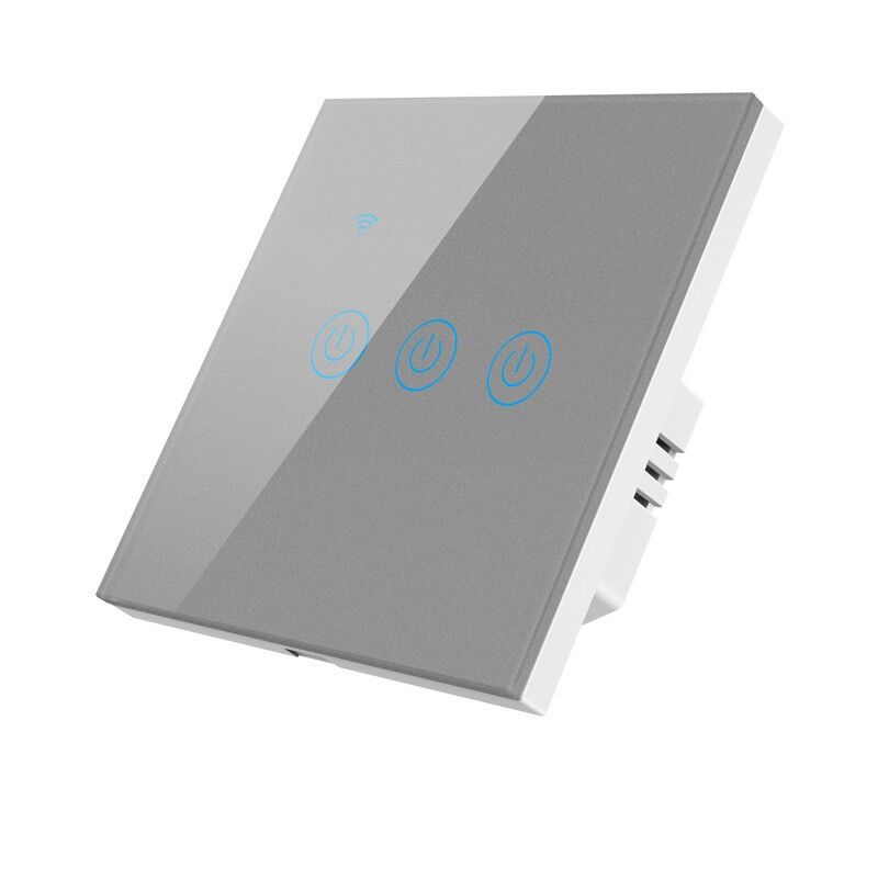 유니버설 버전 Tuya WIFI 유형 86 회색 3개 개방형