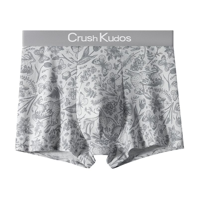 Pantalones interiores de hombre algodón 2025 nuevo seda de morera 7A mallas antibacterianas inferior transpirable de cintura media de chicos pantalones planos