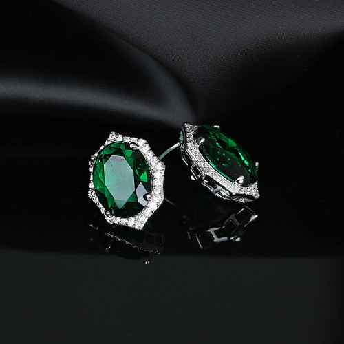  Lightweight Luxury Jewelry Heavy Craft Diamond Stud Earrings for Women, Micro-set Colorful Zirconia, S925 Silver Pin, Multiple Color Options, Luxurious and Versatile