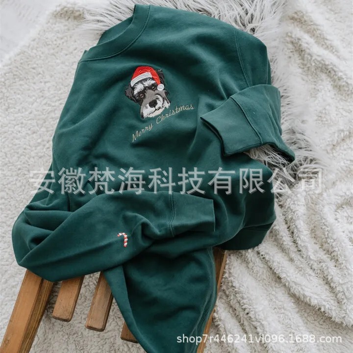 Amazonの人気刺繍カスタムスウェットシャツ、カラー写真付きペット写真、カスタム刺繍スウェットシャツ|undefined