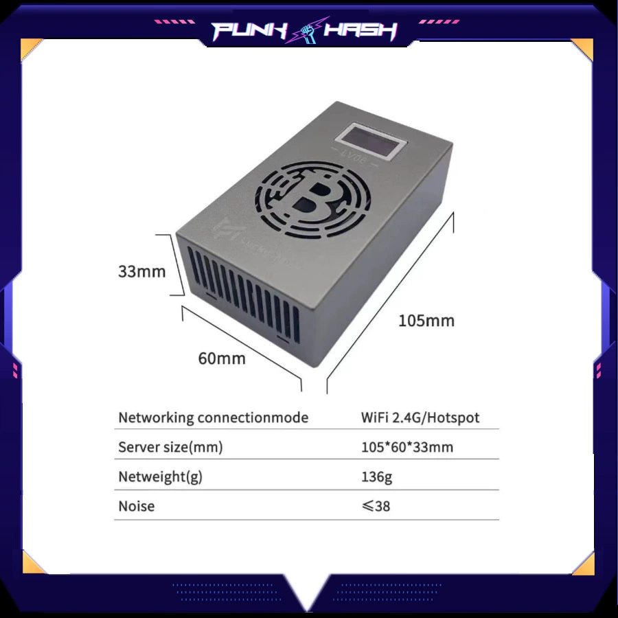 Lucky Miner LV06 Home Quiet Miner 500G Hash Rate 15W Power Consumption Big Pudding Lottery Machine