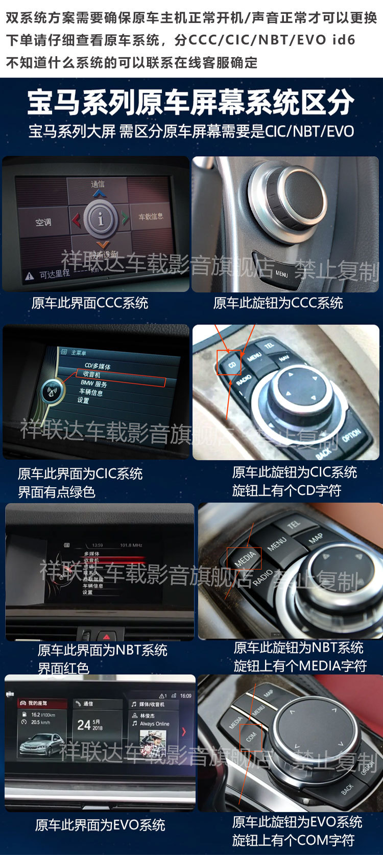 Linux-based central control large-screen navigation system suitable for BMW 1, 2, 3, 4, 5, 6, 7 series and 320, 520 upgraded car systems