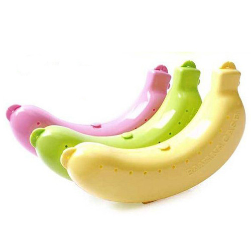 Creative Korean travel outdoor portable banana box fruit storage box plastic banana shape banana protective case