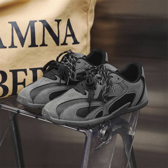 Trendy Upgraded Comfortable All-match Soft Bottom Forrest Gump Shoes 2024 Autumn New Breathable High-value Leather Tide Shoes for Couples