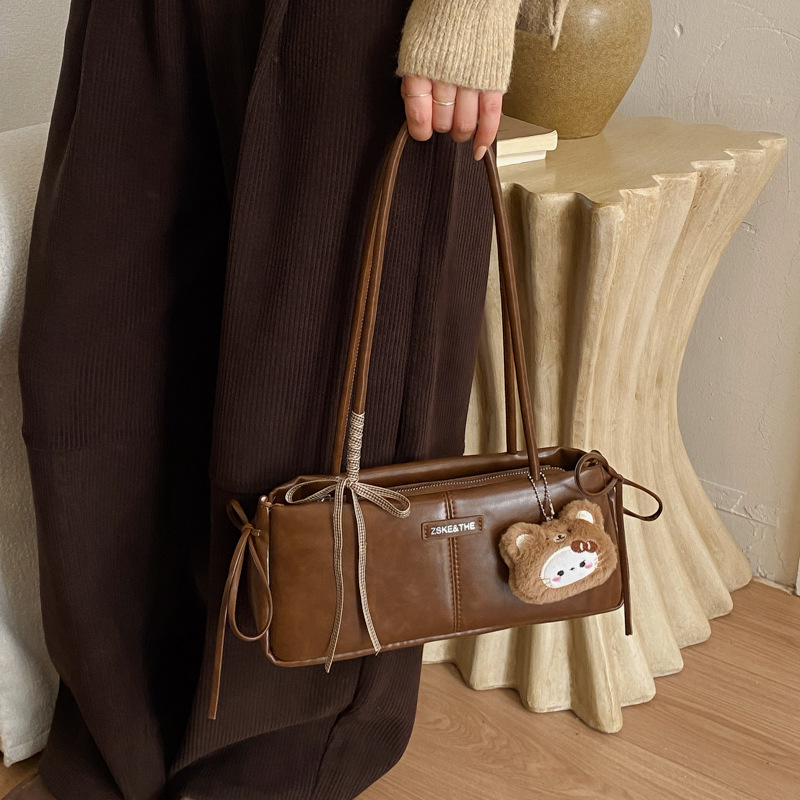 Premium Texture Retro Handbag For Women 2025 New Arrival Commuter Versatile Shoulder Underarm Bag Fashion Baguette Bag - Thumbnail 5