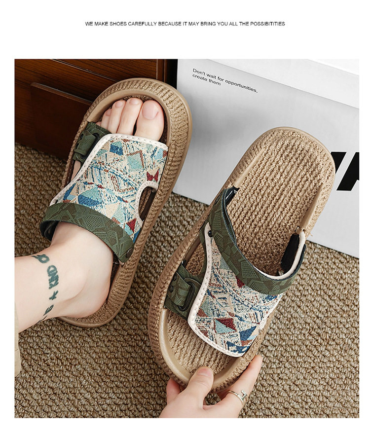 Dép sandal nam cỡ lớn hở ngón chống trượt kiểu Birkenstock đi biển — 8032 màu đen, 8032 xanh lá cây, 8032m màu chi tiết 12