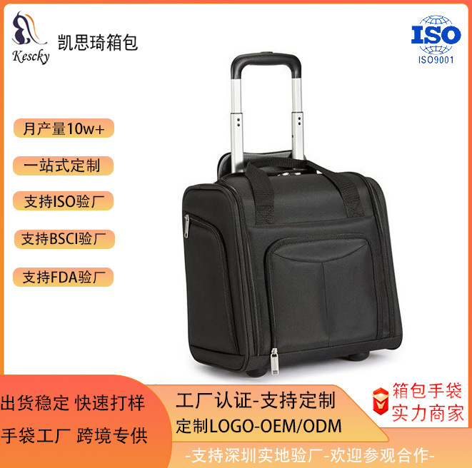 Cross-Border Basic Under-Seat Carry-On Luggage with Wheels Rolling Travel Bag Travel Storage Bag Trolley Travel Bag