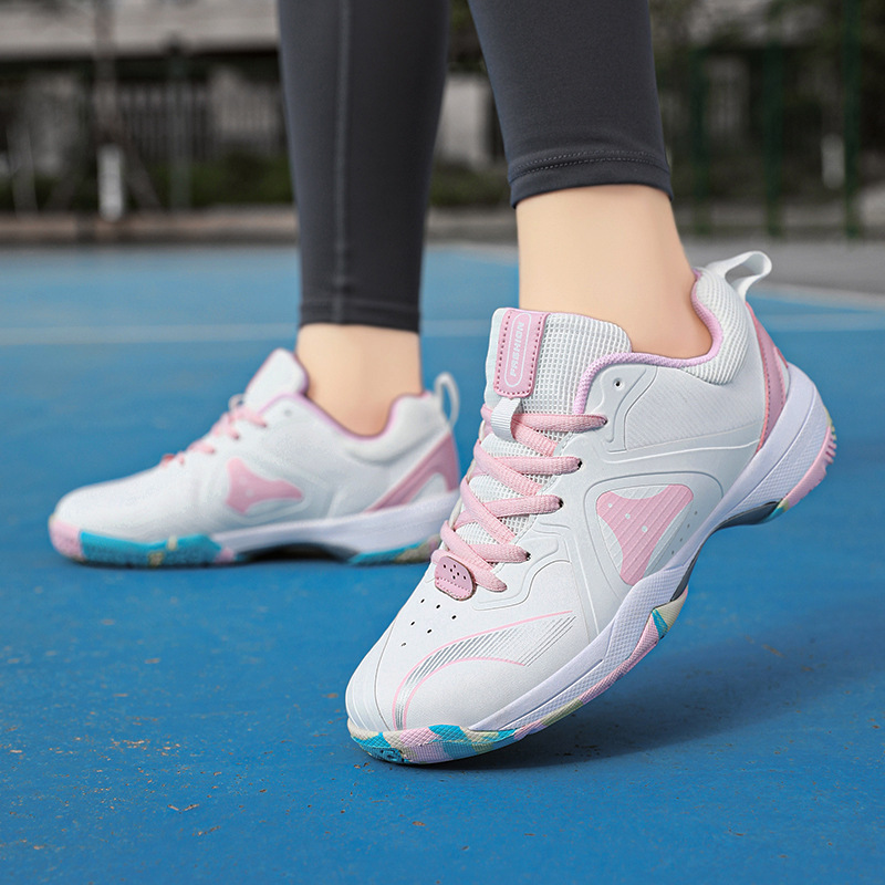 Zapatos de bádminton para mujer, cómodos, resistentes al desgaste, antideslizantes, zapatos deportivos para parejas, superficie de malla transpirable, zapatos de entrenamiento para parejas juveniles