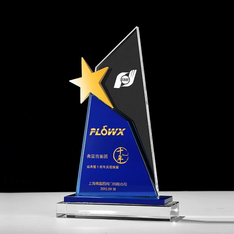 Trofeo de cristal personalizado con inscripción creativa Copa de premios de aniversario concurso de música regalo conmemorativo