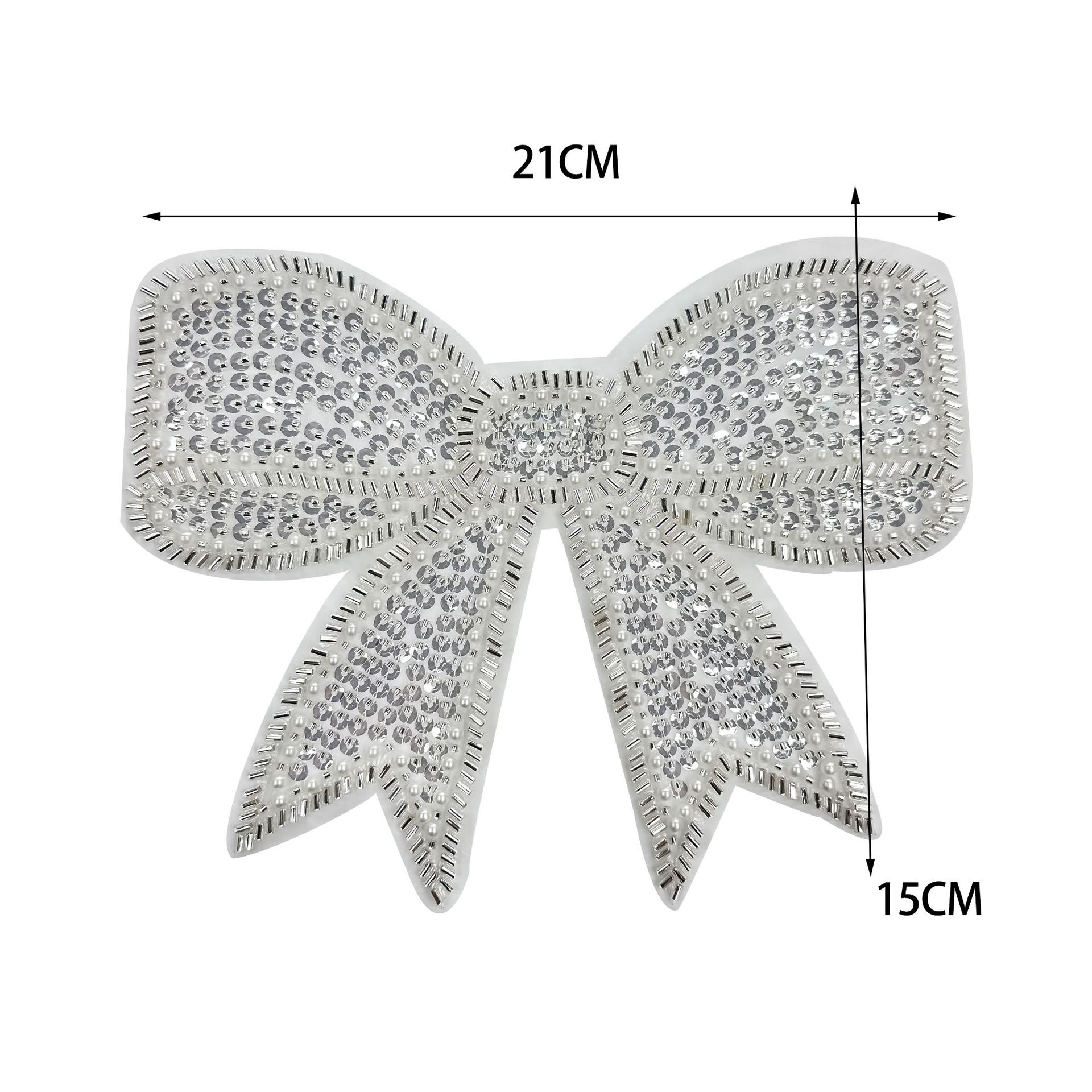 bordado de perlas encaje arco bordado sequilla encaje DIY decoración coser ropa sombrero accesorios de ropa image 5