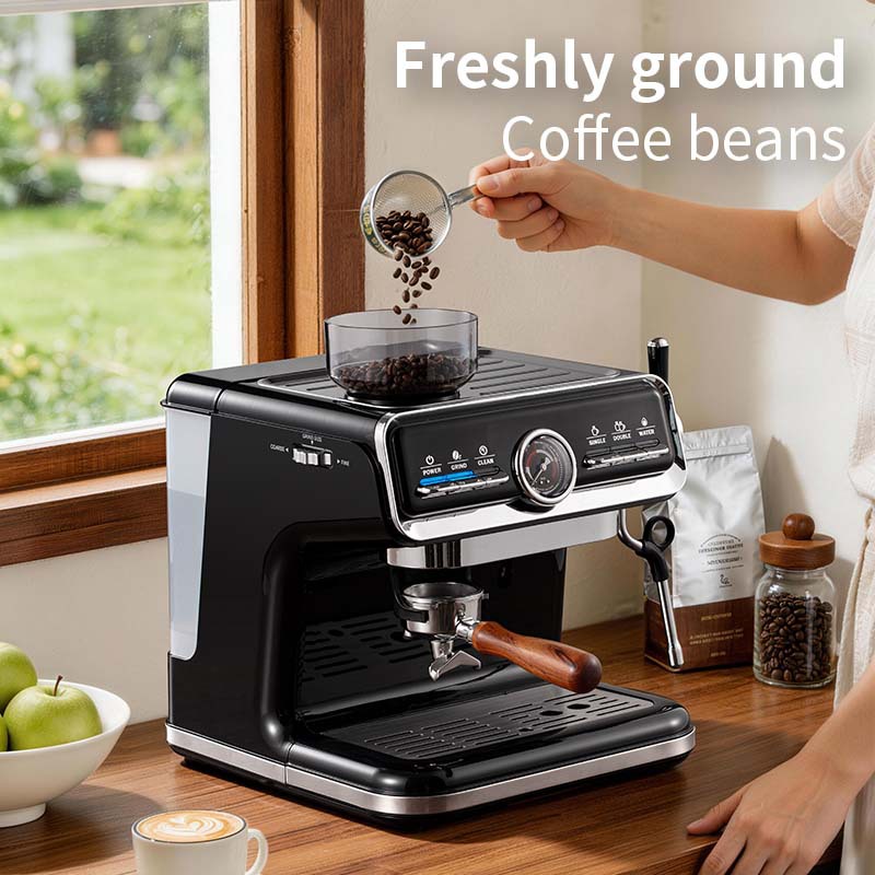 Máquina de café semiautomática italiana transfronteriza, extracción de alta presión, máquina de café integrada de espuma de leche concentrada semiautomática doméstica image 8