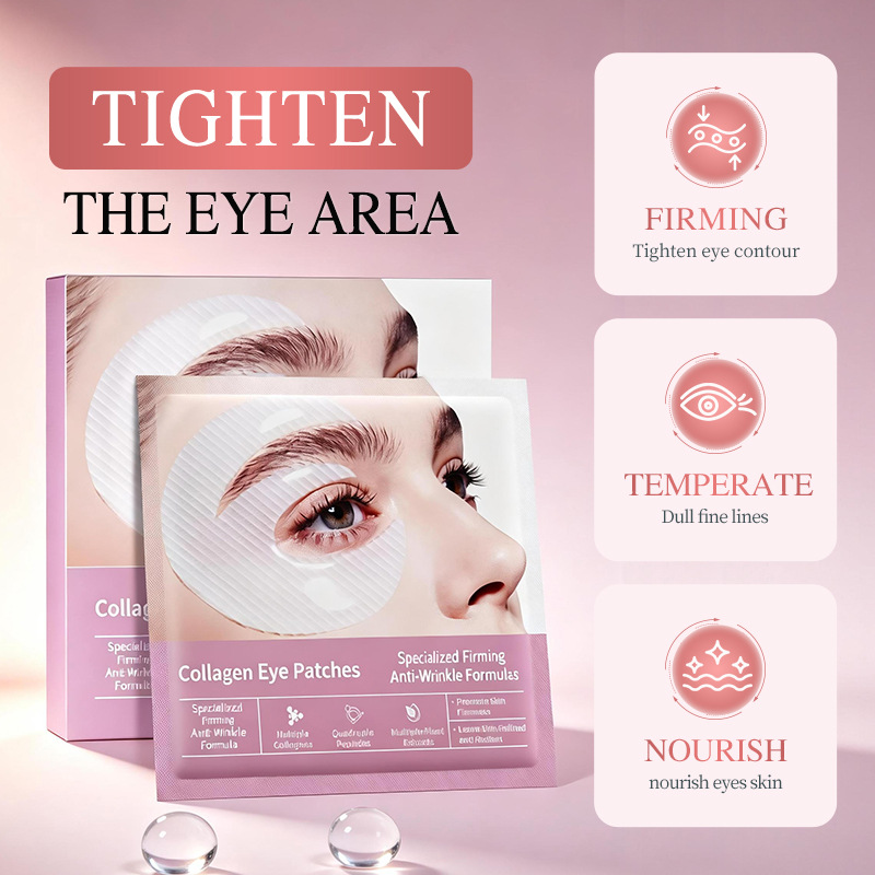 Cross-Border Foreign Trade Full English Collagen Eye Mask in Stock Hydrogel Eye Patch Hydrogel Eye Patch Mask