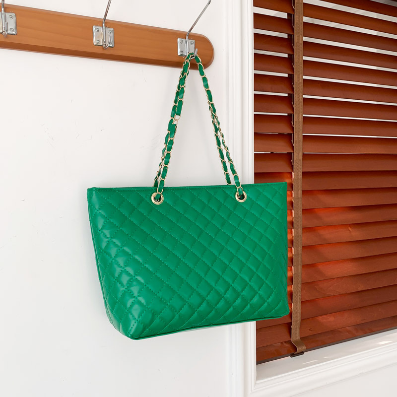 Gran capacidad gran bolsa para las mujeres 2023 nuevo estilo coreano de moda todo partido bolso de hombro mensajero bolsa rómbic cadena bolsa