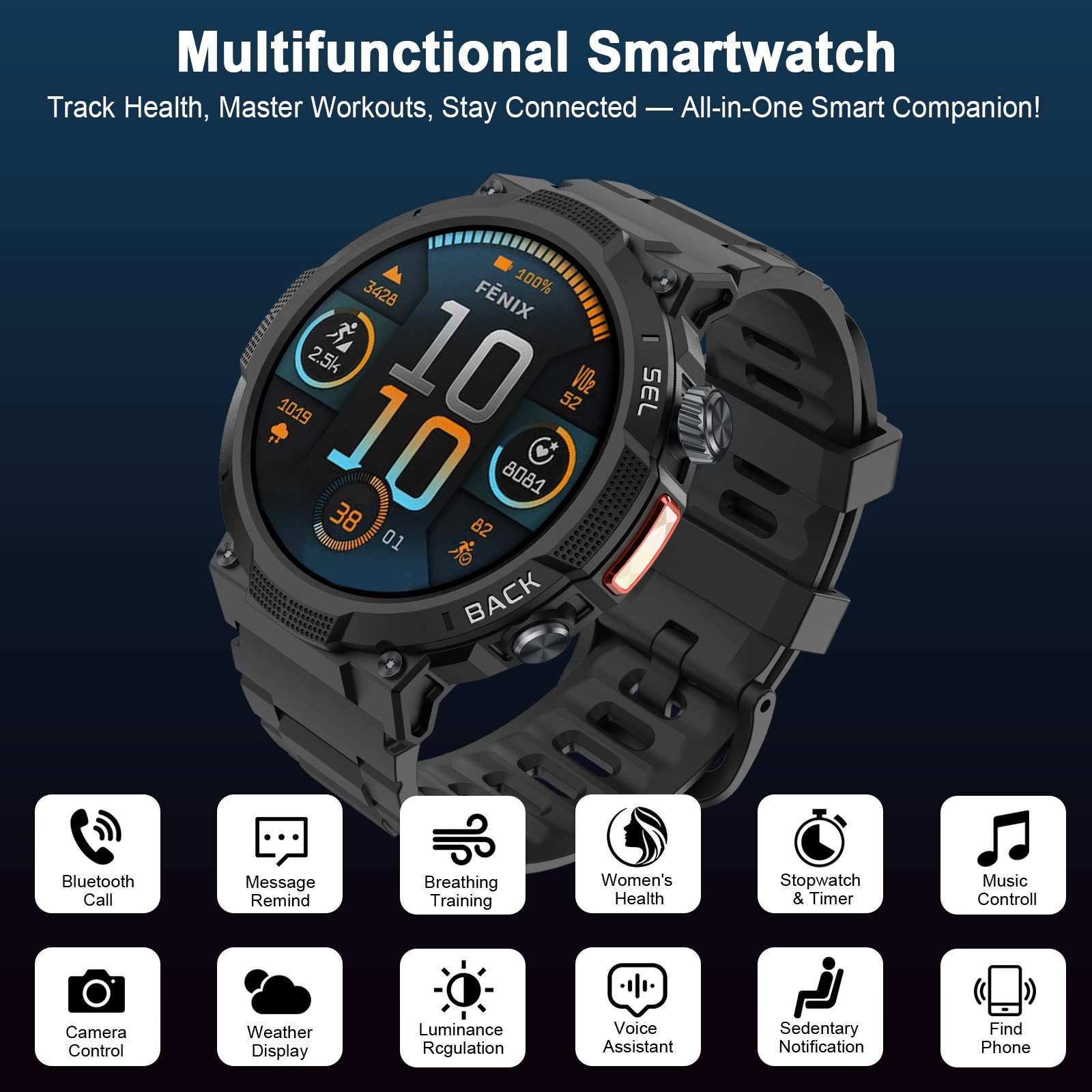 S50 Smartwatch Mit Bluetooth-telefonie Und Herzfrequenzmessung_voghion.com