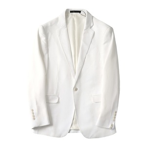 High-End Men's Pure Color Slim Suit Jacket 2024 Spring and Autum New Business Casual Small Suit Men's Single Suit