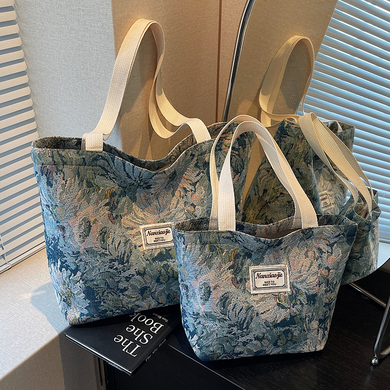 New Niche Tote Canvas Bag Large Capacity Tote Bag Formulated Canvas Bag Portable Gift Creative Advertising Bag