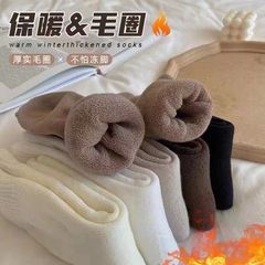 靴下の女性は冬に中筒靴下insの潮を厚くして、韓国版の靴下の純色と毛輪の日系靴下を積んだ
