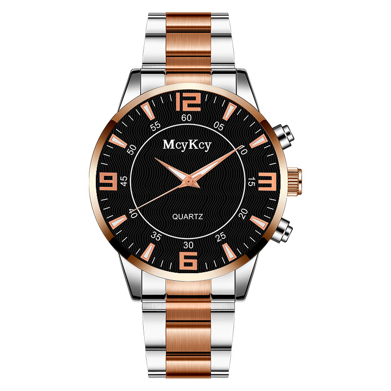 Direct Gift McyKcy Montre à quartz pour homme avec bracelet en acier allié simple_voghion.com