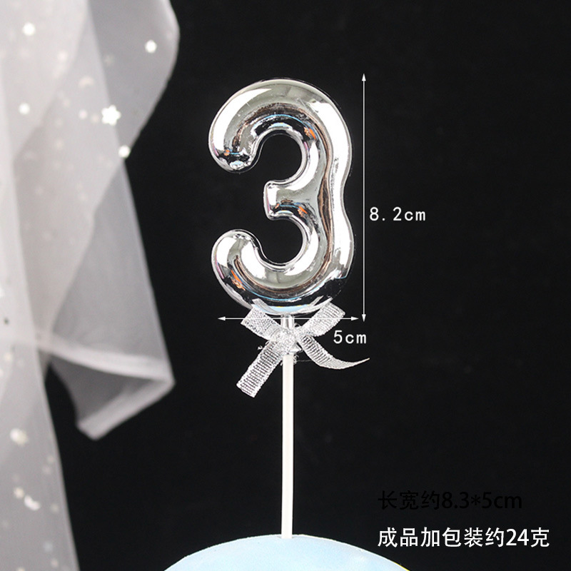 Decoración digital para pasteles 0-9, 3D oro/rosa, inserto para cumpleaños – Mayorista de Yiwu image 68
