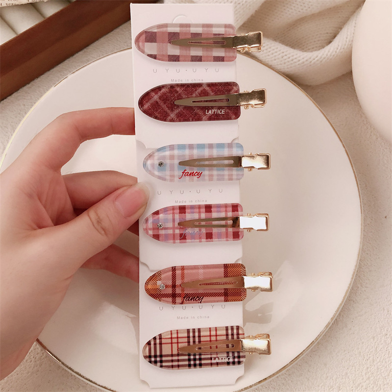 Retro francés simple clip de cabello maquillaje sin marcas clip de borde femenino de alta calidad clip de cabello lateral rompe temperamento clip de frisa adornamiento