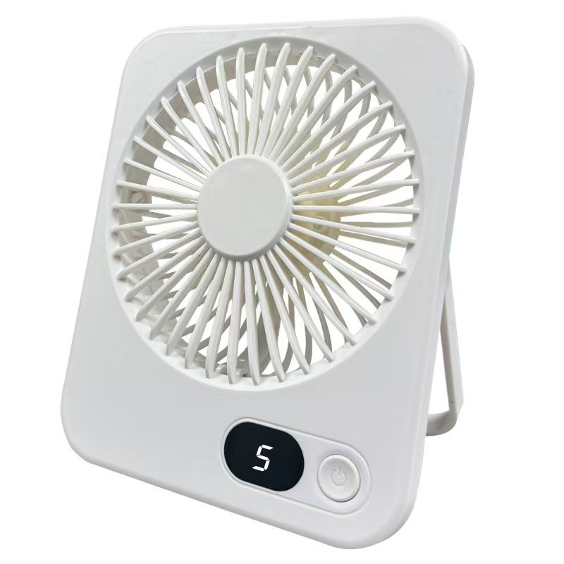 Transfronterizo nuevo ultra delgado pantalla digital de escritorio pequeño ventilador portátil USB plegable larga duración mini ventilador de pared al aire libre