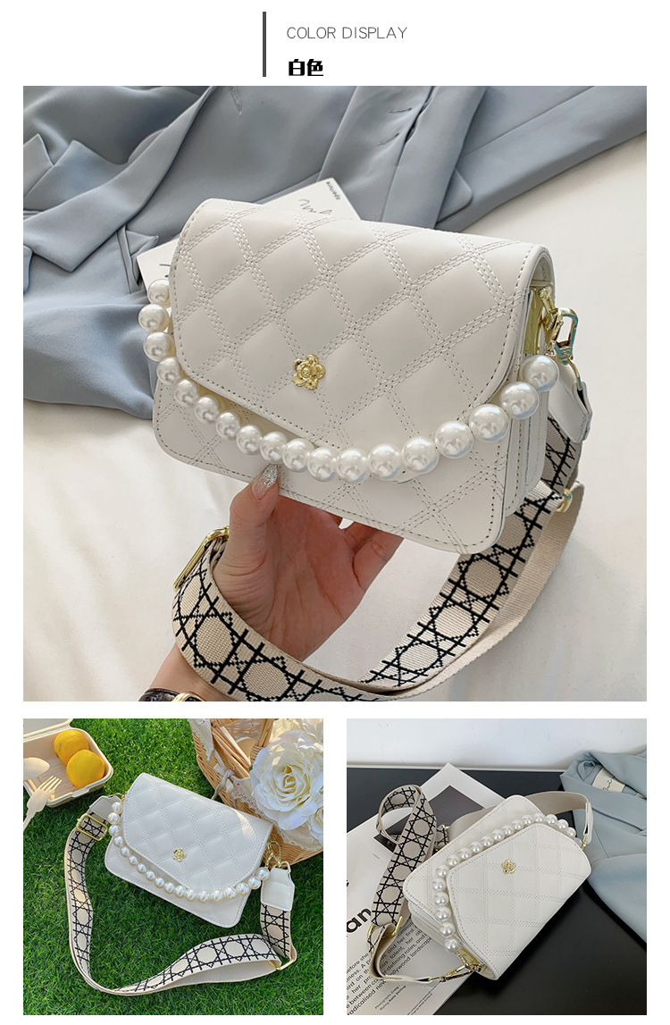 Fashion Pearl Chain Shoulder Messenger Portable Bag Wholesale display picture 8