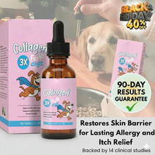 跨境供应狗狗胶原蛋白滴剂60ml 温和配方毛发皮肤主粮搭配补充剂