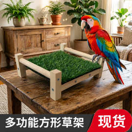 现货木质兔子窝荷兰猪豚鼠喂食器小鸟鹦鹉栖息地觅食床兔子干草架