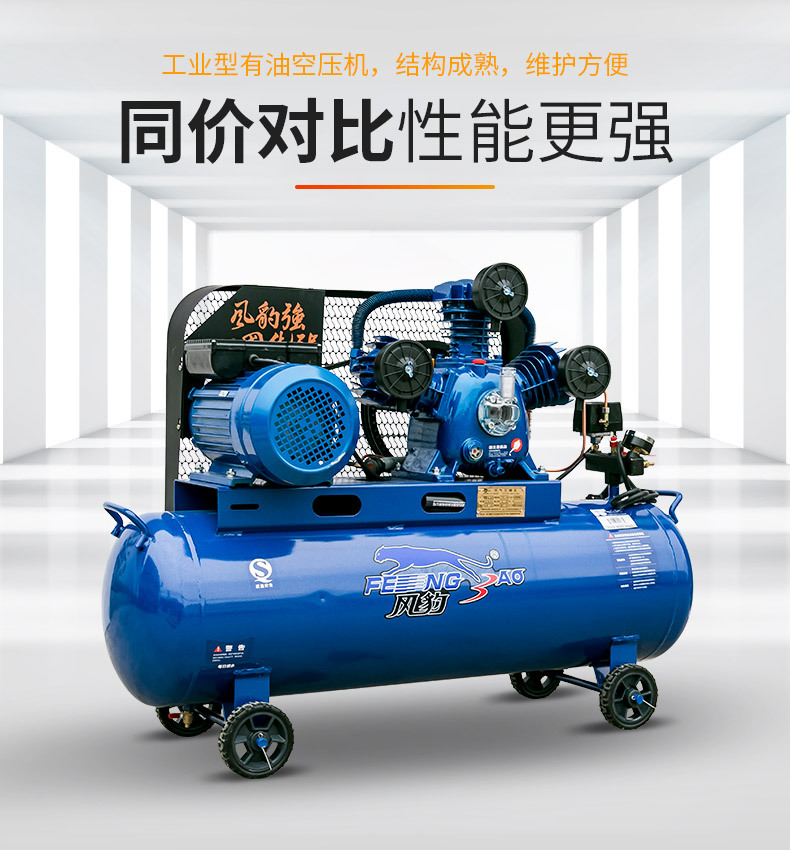 Fengbao Air Compressor Industrial Grade Large 380V Air Compressor 220 High Pressure Air Pump Spray Paint 7.5Kw Auto Repair