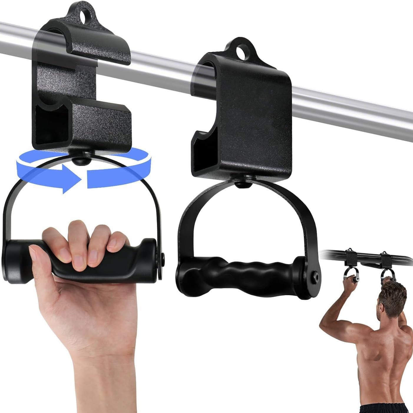 Tensioner Men's Fitness Equipment Accessories Gantry Handle Ergonomic Bird Grip Biceps Trainer