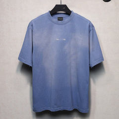 B's Paris 正規版 25SS 新品 前後グラデーション文字刺繍半袖Tシャツ 男女兼用 トレンド万能OS
