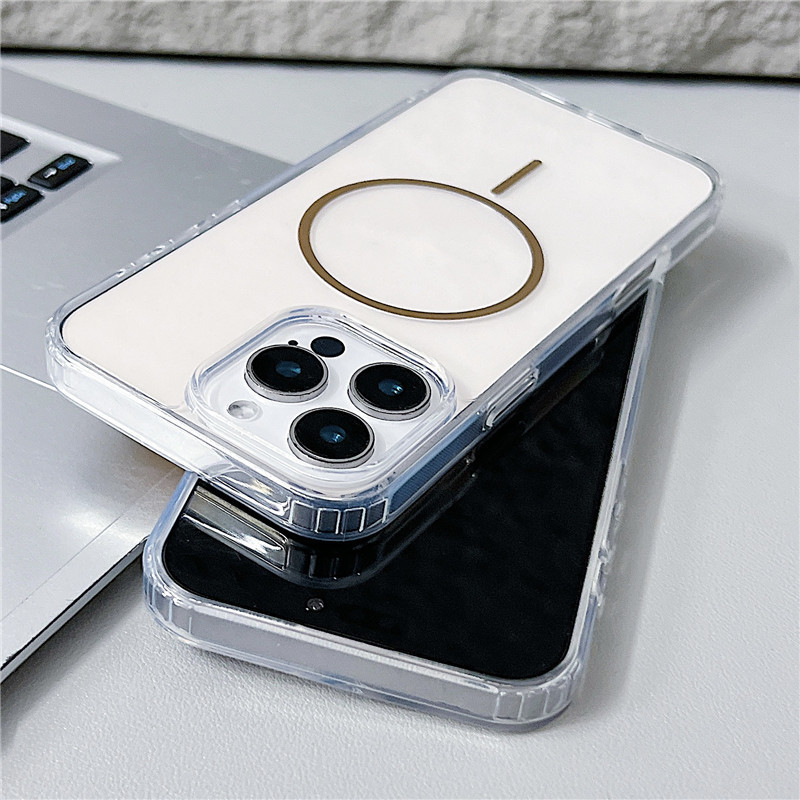 Magnetic Phone Case For Iphone With Wireless Charging Ring_voghion.com