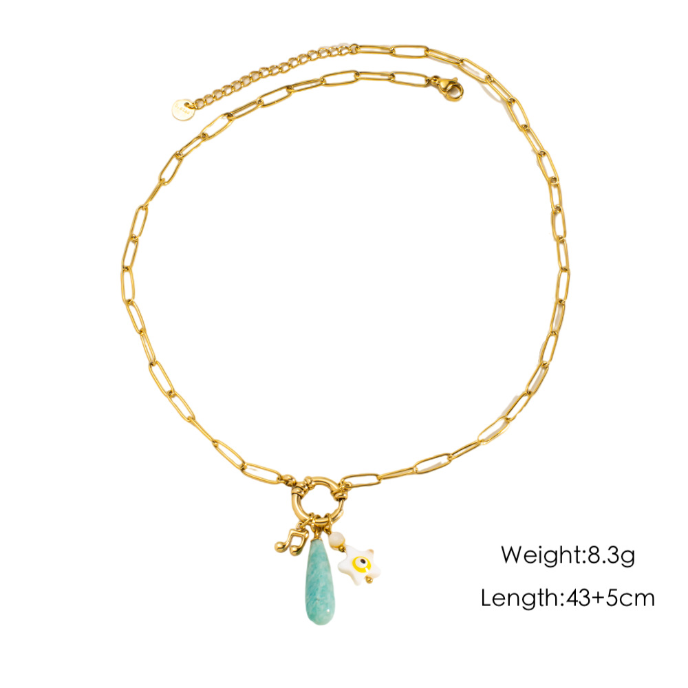 Klobige Halskette Mit Anhängern Für Damen Und Mädchen_voghion.com