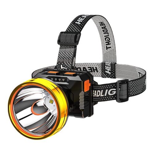 Fishing in the Night with the Divine Fish Strong Light Rechargeable Headlamp Ultra Bright Long-Lasting Head Mount LED Miners' Light Lightweight Model