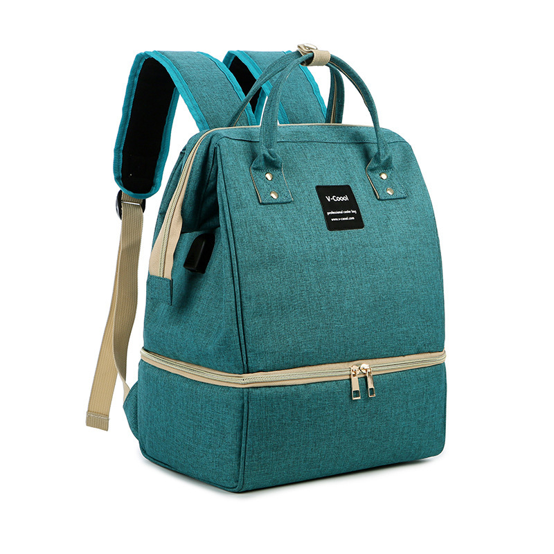 Bolsa de momia multifuncional bolsa materna e infantil Trabajo Portátil Bolsa refrigerada bolsa de leche materna Almacenamiento de leche bolsa de hielo bolsa de almuerzo de doble capa
