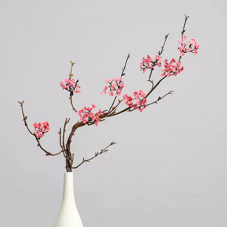 Small floral branch watermelon red