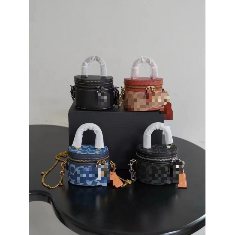 Coach New Cross-Border Women's Bag Trail Makeup Box Bag with Monogram Fashion Single Shoulder Handbag Crossbody Small Bag Coach New Cross-Border Women's Bag Trail Makeup Box Bag with Monogram Fashion Single Shoulder Handbag Crossbody Small Bag
