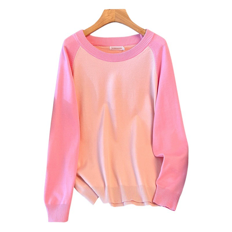 200/300 кг плюс размер женский толстый бюст M 150/160 Свободный пуловер мягкий свитер вязать 350 кг 8375