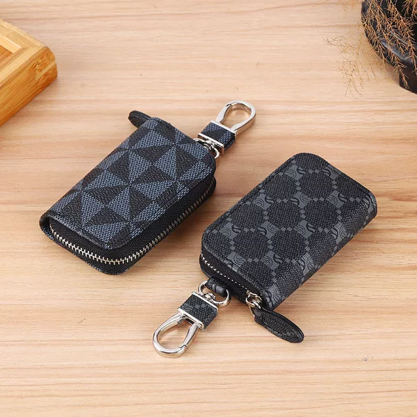 Key Bag New Men's Key Bag in stock Large Capacity Men's Zipper Key Bag Anti-theft Brush Zipper Key Chain